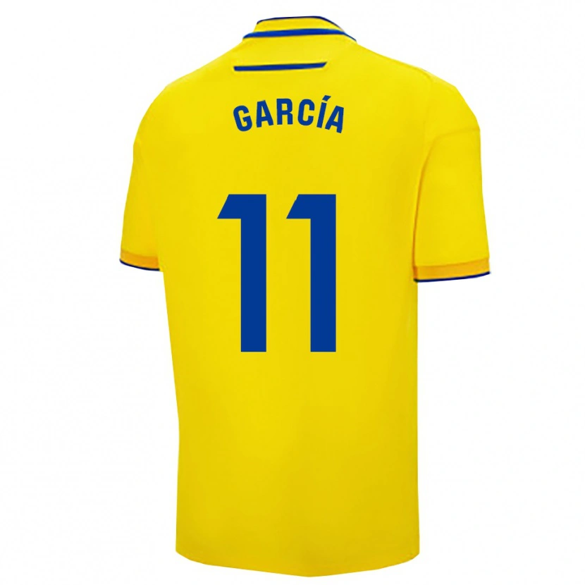 Danxen Uomo Maglia Fran García #11 Giallo Blu Scuro Kit Gara Home 2025/26 Maglietta