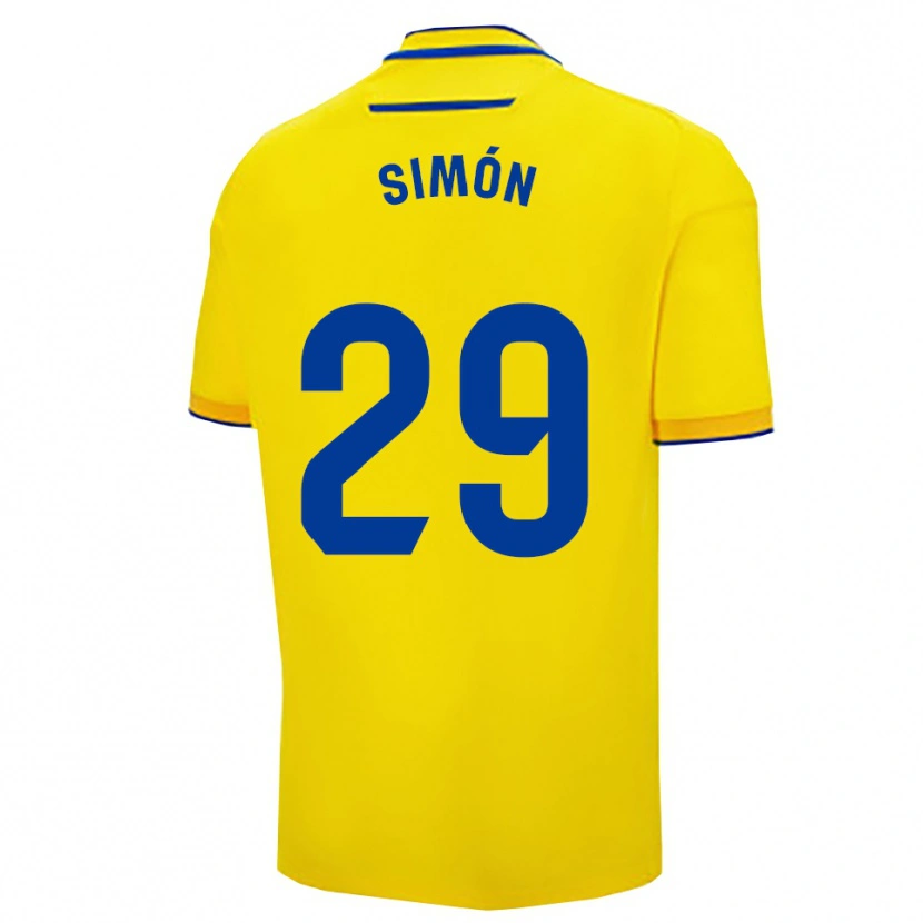 Danxen Uomo Maglia Luis Simón #29 Giallo Blu Scuro Kit Gara Home 2025/26 Maglietta