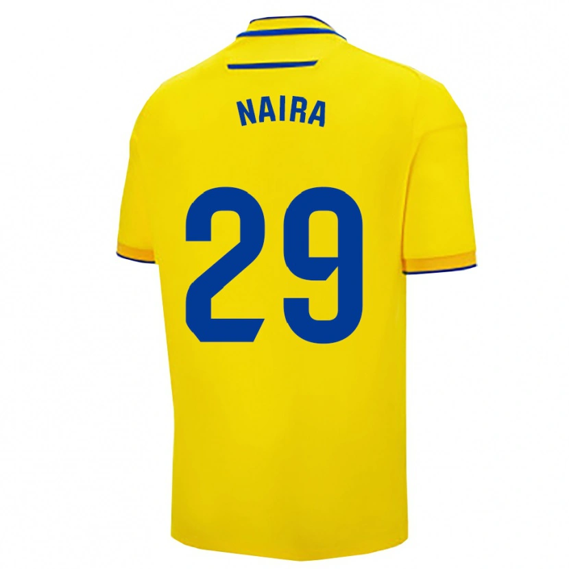 Danxen Uomo Maglia Naira Aguilar Acedo #29 Giallo Blu Scuro Kit Gara Home 2025/26 Maglietta