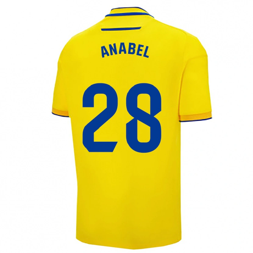 Danxen Uomo Maglia Anabel Roman García #28 Giallo Blu Scuro Kit Gara Home 2025/26 Maglietta