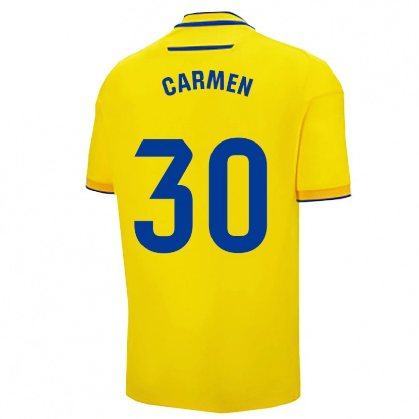 Danxen Uomo Maglia Carmen Villalustre Serrano #30 Giallo Blu Scuro Kit Gara Home 2025/26 Maglietta