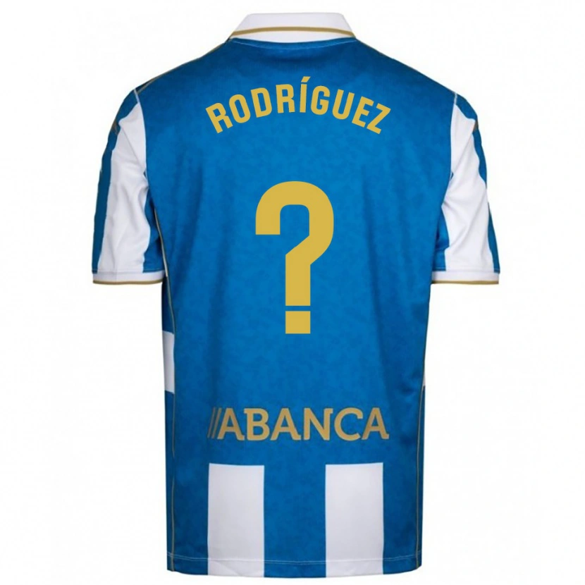 Danxen Uomo Maglia Carlos Rodríguez #0 Bianco Blu Kit Gara Home 2025/26 Maglietta