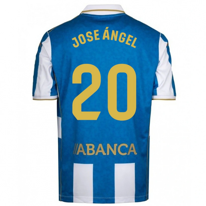 Danxen Uomo Maglia José Ángel Jurado #20 Bianco Blu Kit Gara Home 2025/26 Maglietta