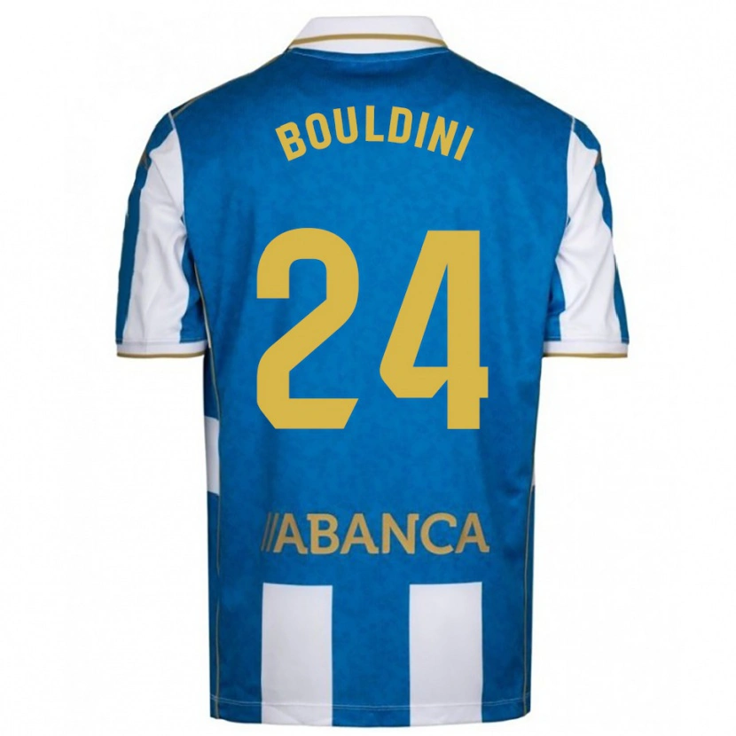 Danxen Uomo Maglia Mohamed Bouldini #24 Bianco Blu Kit Gara Home 2025/26 Maglietta