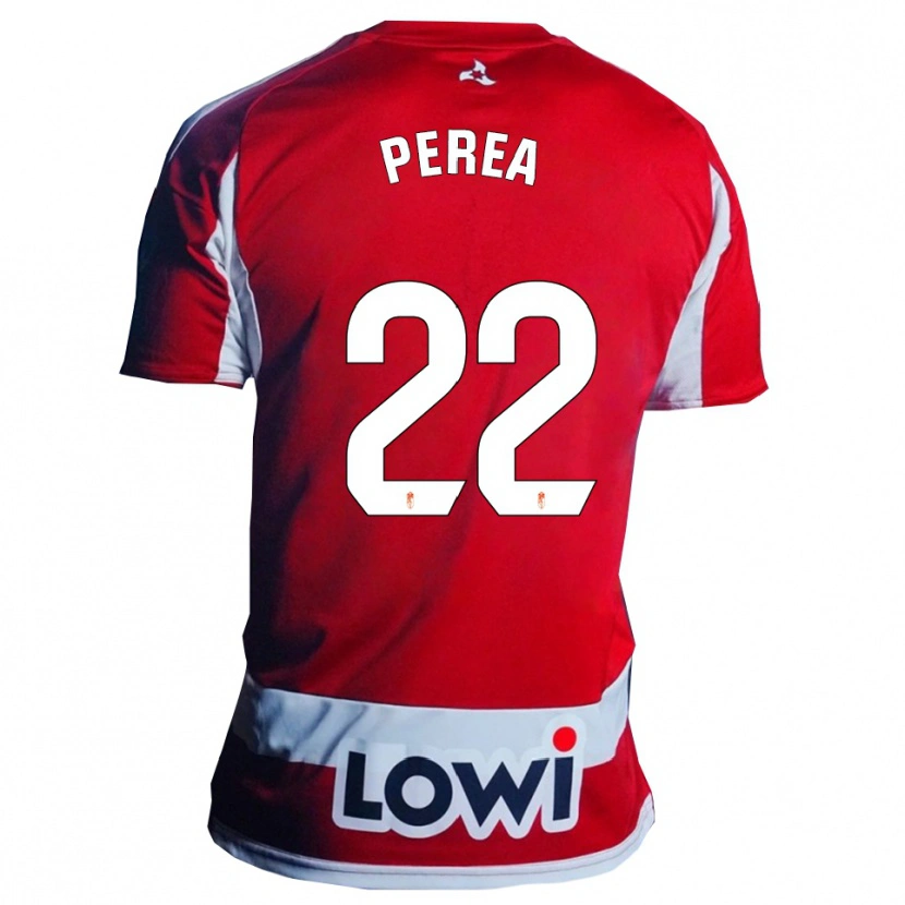 Danxen Uomo Maglia Alberto Perea #22 Rosso Bianco Kit Gara Home 2025/26 Maglietta