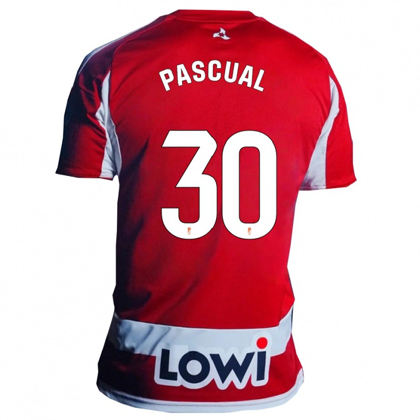 Danxen Uomo Maglia Jorge Pascual #30 Rosso Bianco Kit Gara Home 2025/26 Maglietta