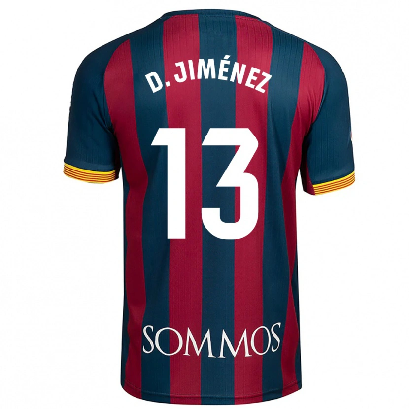 Danxen Uomo Maglia Dani Jiménez #13 Blu Scuro Rosso Kit Gara Home 2025/26 Maglietta