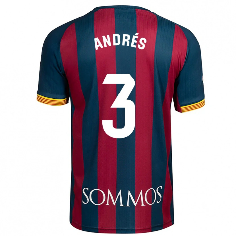 Danxen Uomo Maglia Joel Andrés #3 Blu Scuro Rosso Kit Gara Home 2025/26 Maglietta