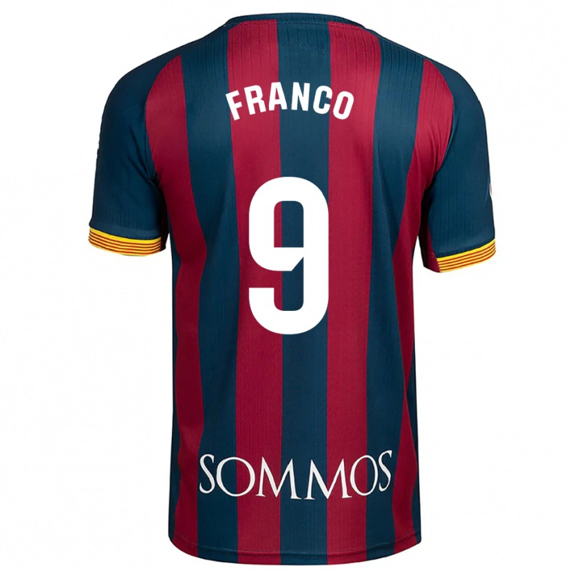 Danxen Uomo Maglia Santi Franco #9 Blu Scuro Rosso Kit Gara Home 2025/26 Maglietta