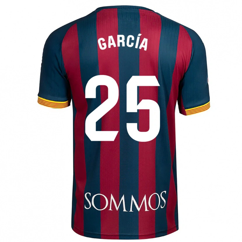 Danxen Uomo Maglia Jaime García #25 Blu Scuro Rosso Kit Gara Home 2025/26 Maglietta