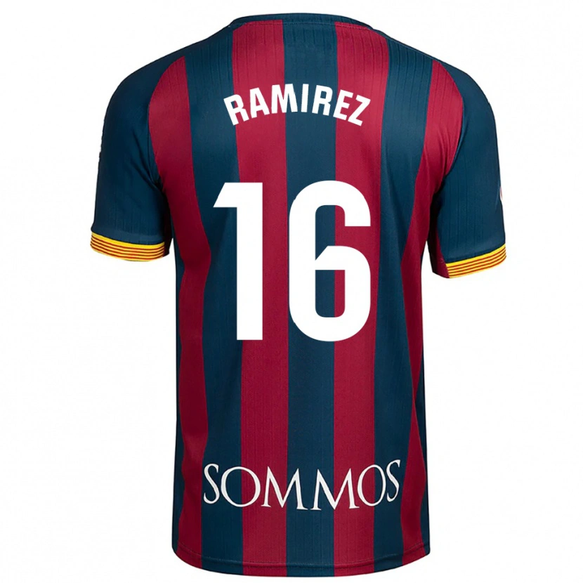 Danxen Uomo Maglia Vanesa Ramírez #16 Blu Scuro Rosso Kit Gara Home 2025/26 Maglietta