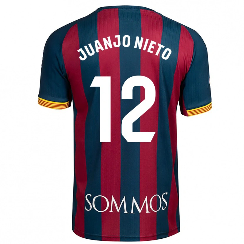 Danxen Uomo Maglia Juanjo Nieto #12 Blu Scuro Rosso Kit Gara Home 2025/26 Maglietta