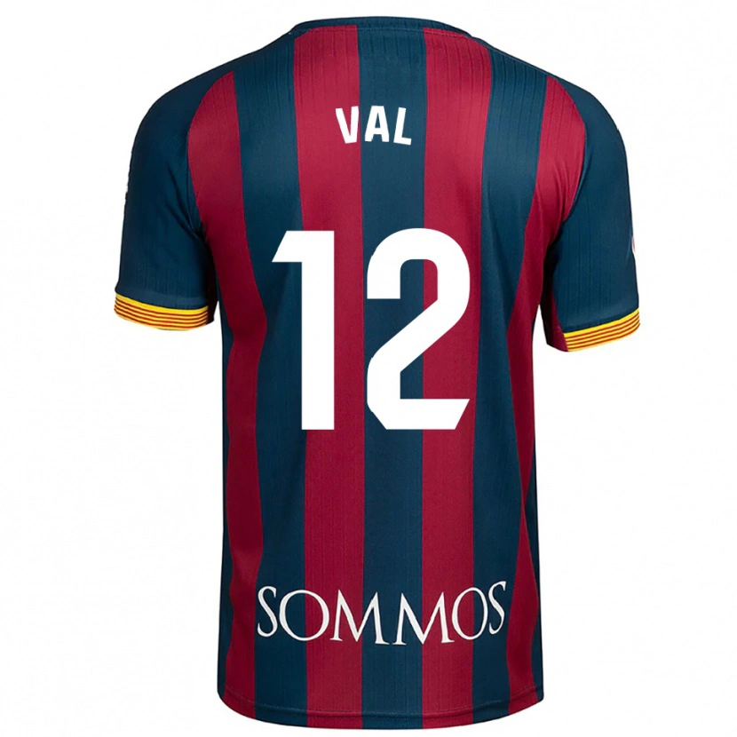 Danxen Uomo Maglia Ángel Val #12 Blu Scuro Rosso Kit Gara Home 2025/26 Maglietta