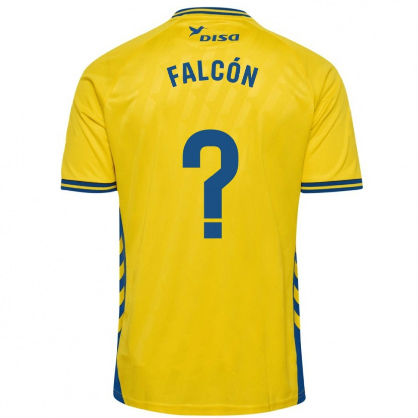 Danxen Uomo Maglia Toni Falcón #0 Giallo Blu Kit Gara Home 2025/26 Maglietta