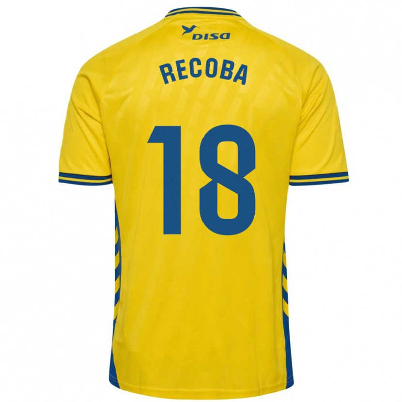 Danxen Uomo Maglia Jeremía Recoba #18 Giallo Blu Kit Gara Home 2025/26 Maglietta