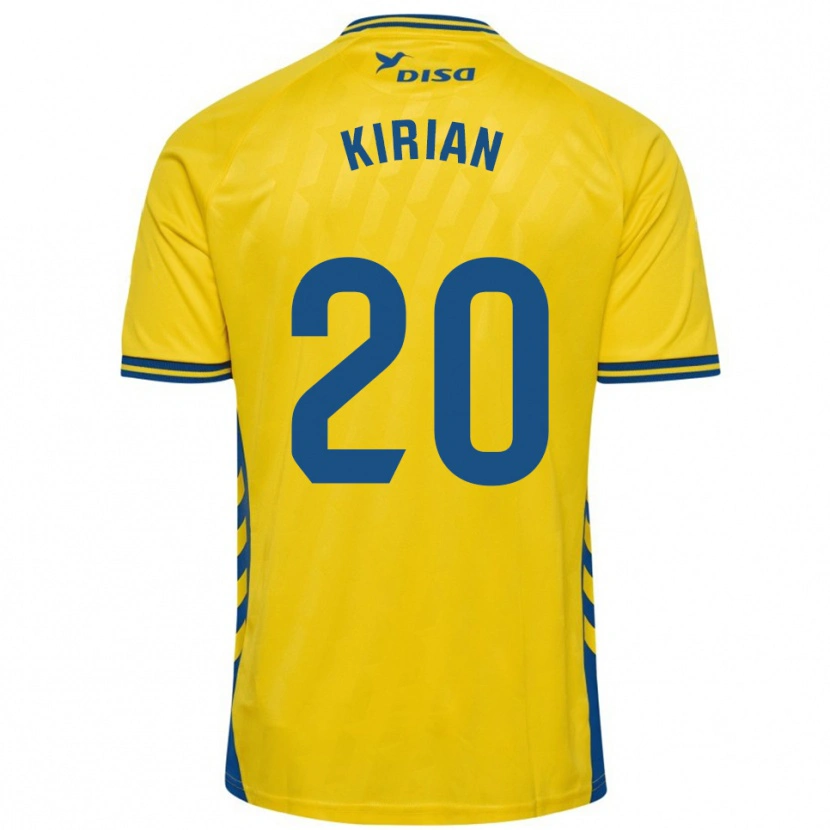 Danxen Uomo Maglia Kirian Rodríguez #20 Giallo Blu Kit Gara Home 2025/26 Maglietta