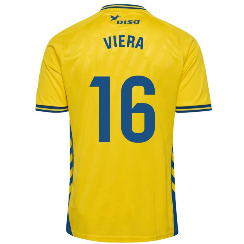 Danxen Uomo Maglia Sergio Viera #16 Giallo Blu Kit Gara Home 2025/26 Maglietta