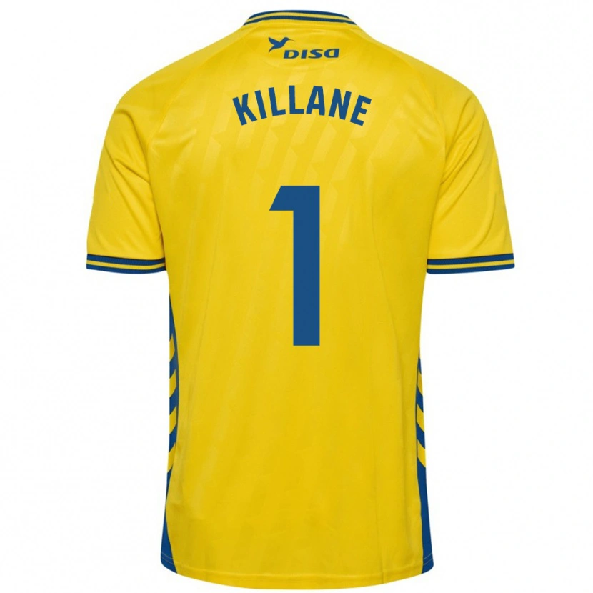 Danxen Uomo Maglia Álvaro Killane #1 Giallo Blu Kit Gara Home 2025/26 Maglietta