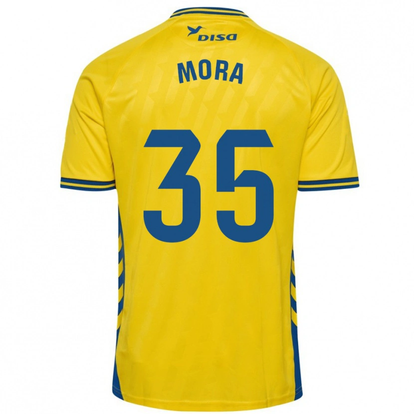 Danxen Uomo Maglia Israel Mora #35 Giallo Blu Kit Gara Home 2025/26 Maglietta