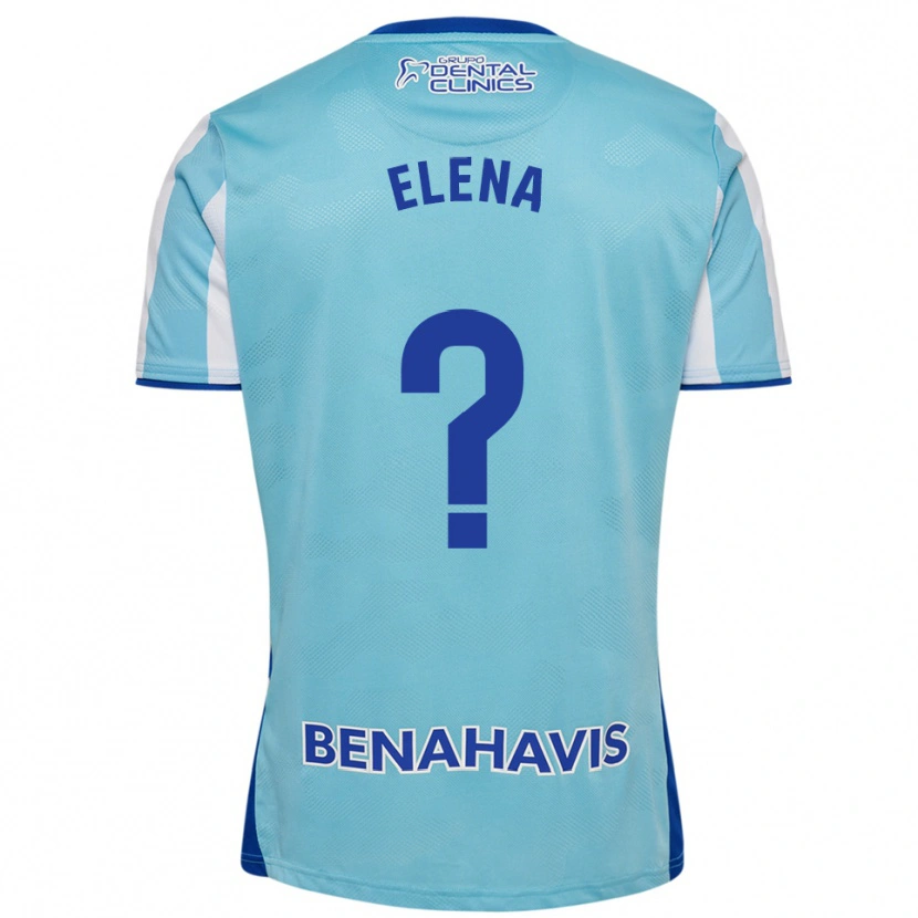 Danxen Uomo Maglia Elena Martínez Pérez #0 Azzurro Bianco Kit Gara Home 2025/26 Maglietta