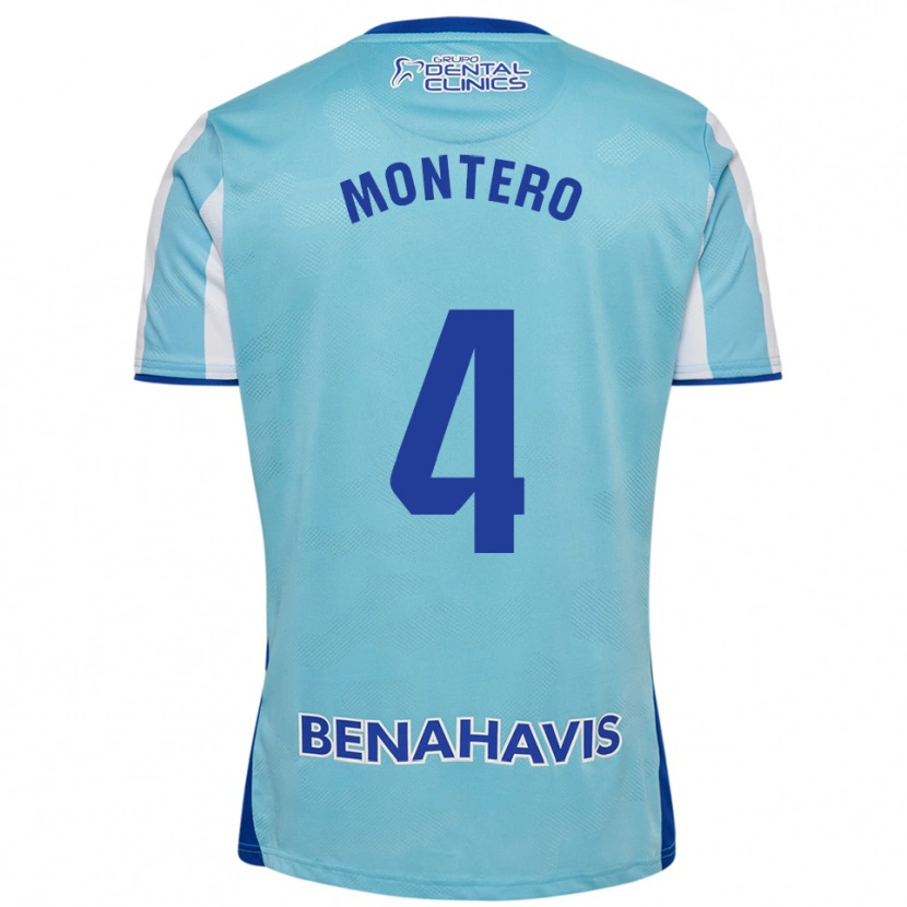 Danxen Uomo Maglia Javi Montero #4 Azzurro Bianco Kit Gara Home 2025/26 Maglietta