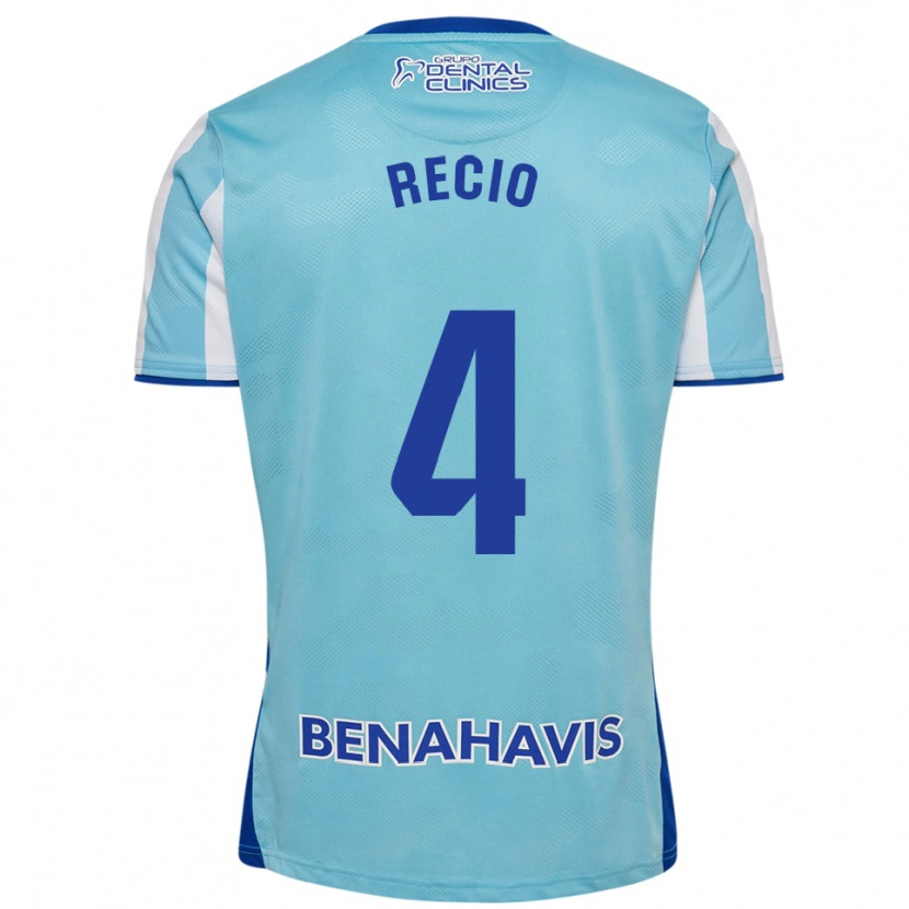 Danxen Uomo Maglia Ángel Recio #4 Azzurro Bianco Kit Gara Home 2025/26 Maglietta