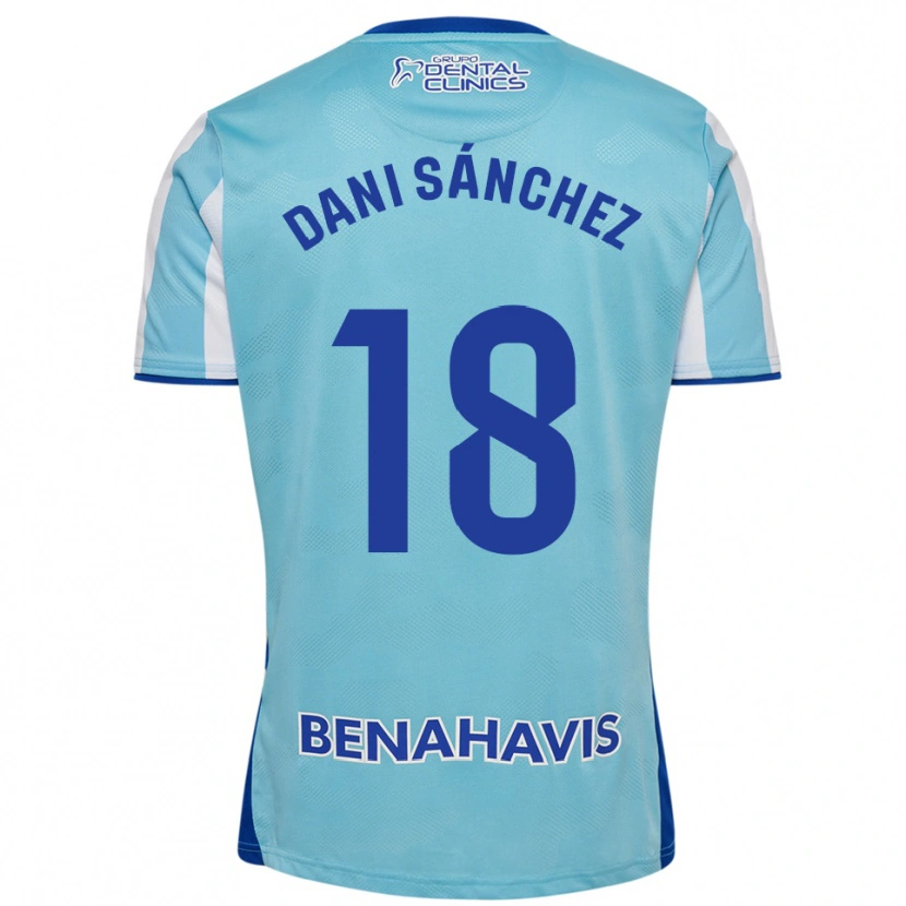 Danxen Uomo Maglia Dani Sánchez #18 Azzurro Bianco Kit Gara Home 2025/26 Maglietta
