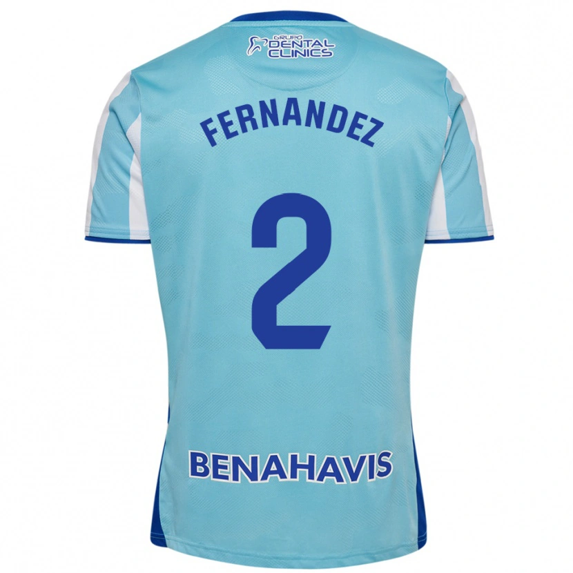 Danxen Uomo Maglia Aron Neqach Fernández #2 Azzurro Bianco Kit Gara Home 2025/26 Maglietta