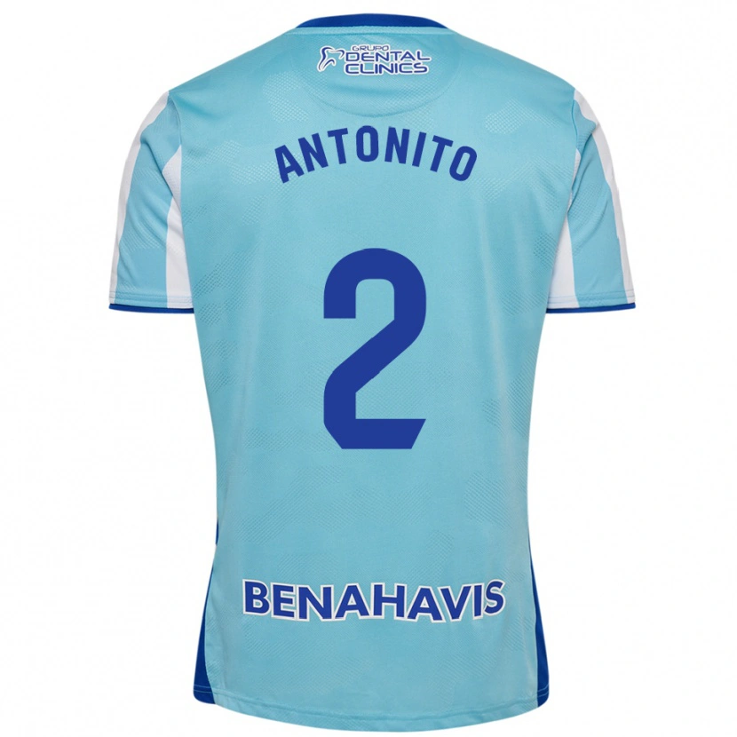 Danxen Uomo Maglia Antoñito #2 Azzurro Bianco Kit Gara Home 2025/26 Maglietta