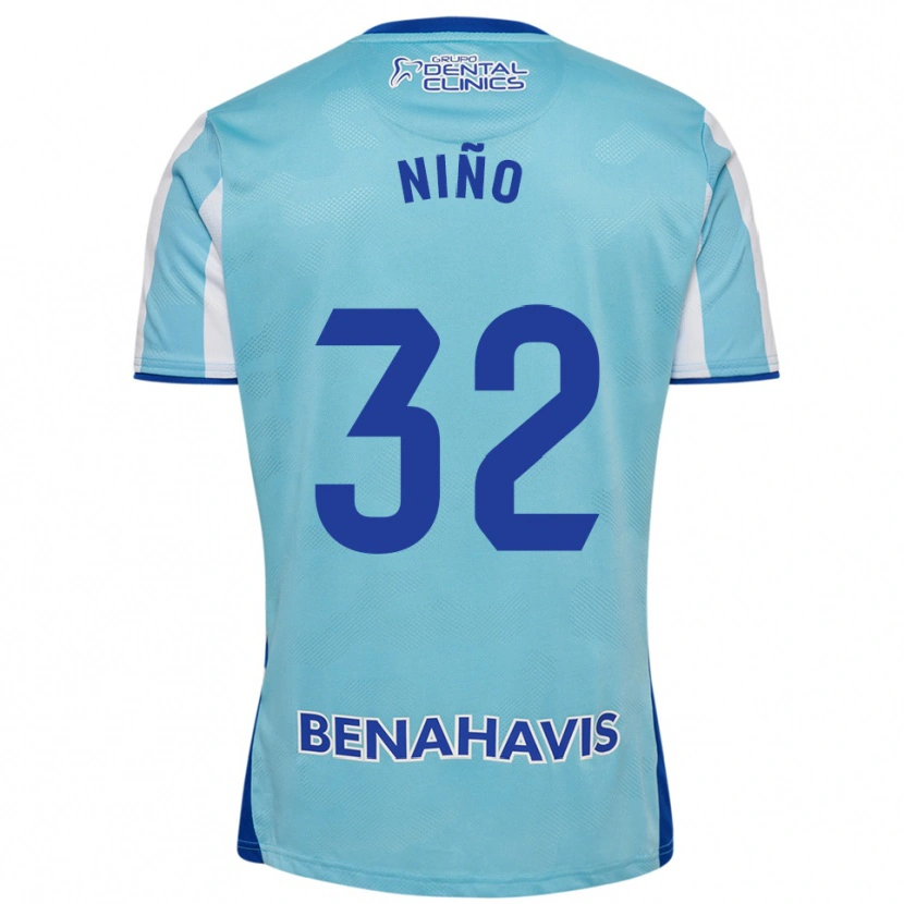 Danxen Uomo Maglia Adrián Niño #32 Azzurro Bianco Kit Gara Home 2025/26 Maglietta
