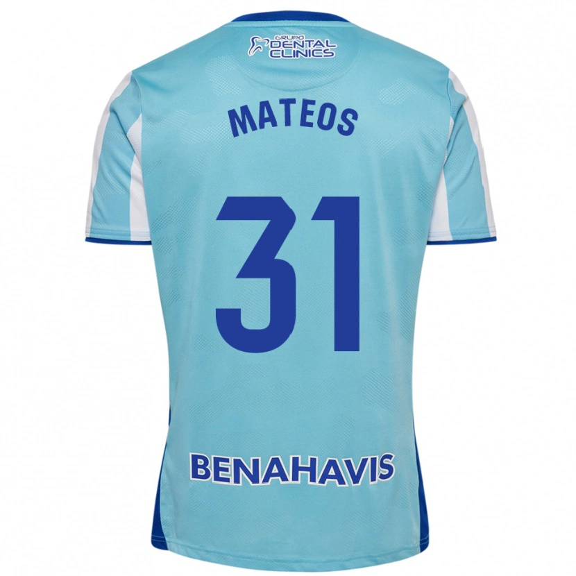 Danxen Uomo Maglia Álex Mateos #31 Azzurro Bianco Kit Gara Home 2025/26 Maglietta