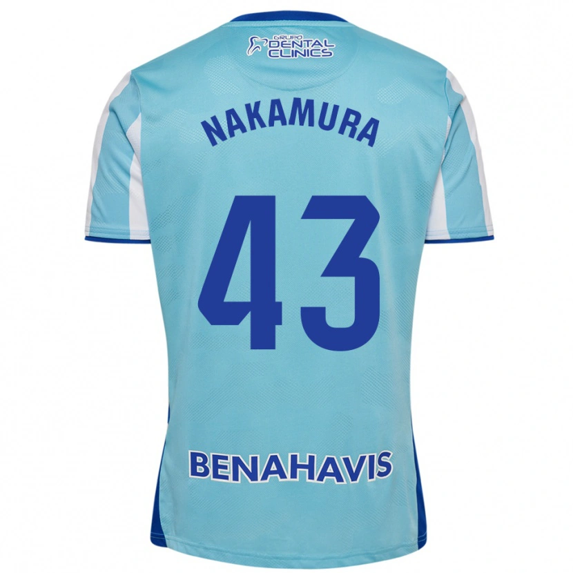 Danxen Uomo Maglia Mare Nakamura #43 Azzurro Bianco Kit Gara Home 2025/26 Maglietta