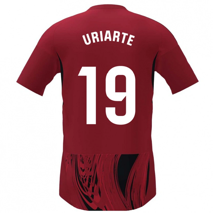 Danxen Uomo Maglia Aritz Uriarte #19 Rosso Nero Kit Gara Home 2025/26 Maglietta
