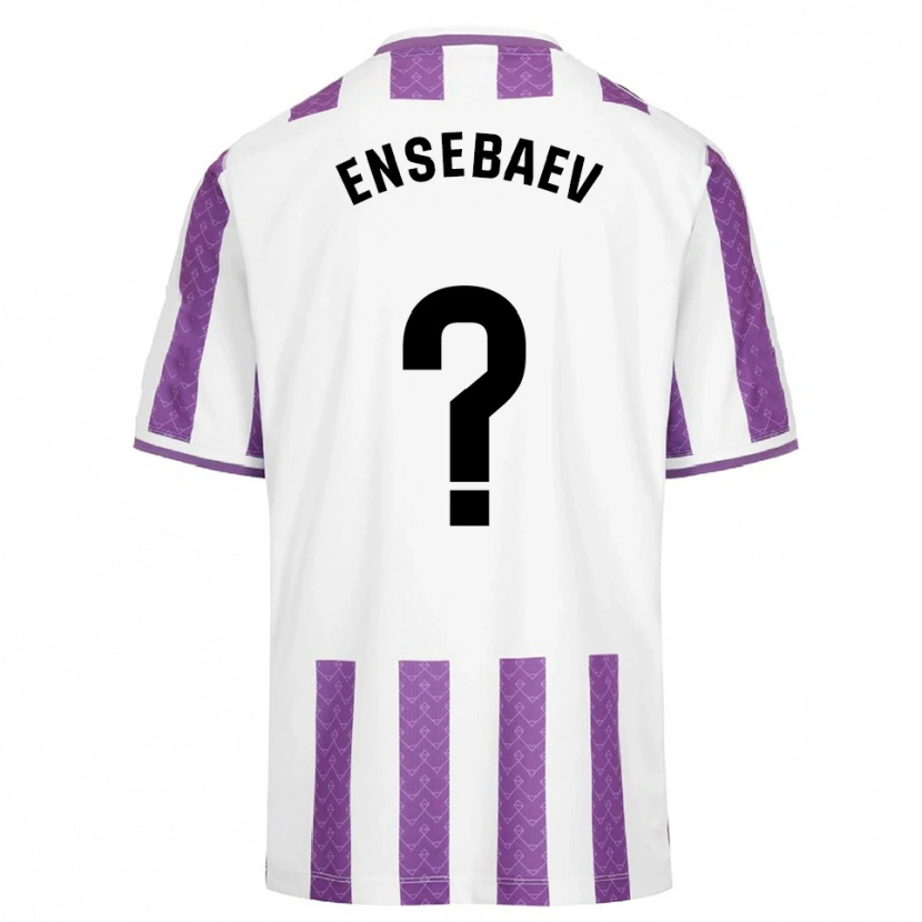 Danxen Uomo Maglia Mokhammed Ensebaev #0 Viola Bianco Kit Gara Home 2025/26 Maglietta