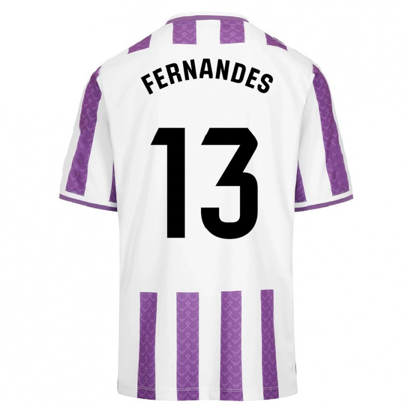 Danxen Uomo Maglia Guilherme Fernandes #13 Viola Bianco Kit Gara Home 2025/26 Maglietta