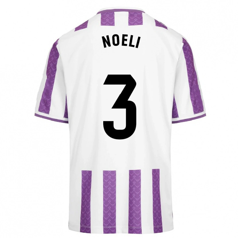 Danxen Uomo Maglia Noelia Díez González #3 Viola Bianco Kit Gara Home 2025/26 Maglietta