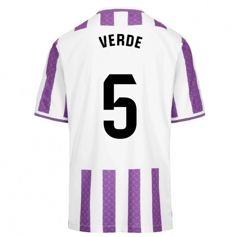 Danxen Uomo Maglia Adrián Verde #5 Viola Bianco Kit Gara Home 2025/26 Maglietta