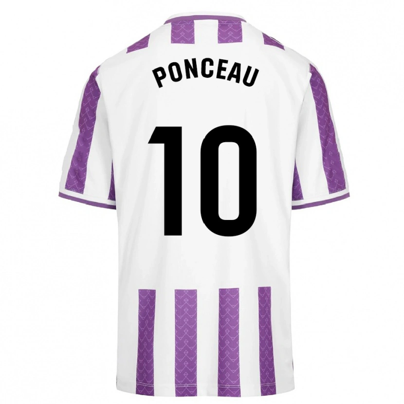 Danxen Uomo Maglia Julien Ponceau #10 Viola Bianco Kit Gara Home 2025/26 Maglietta