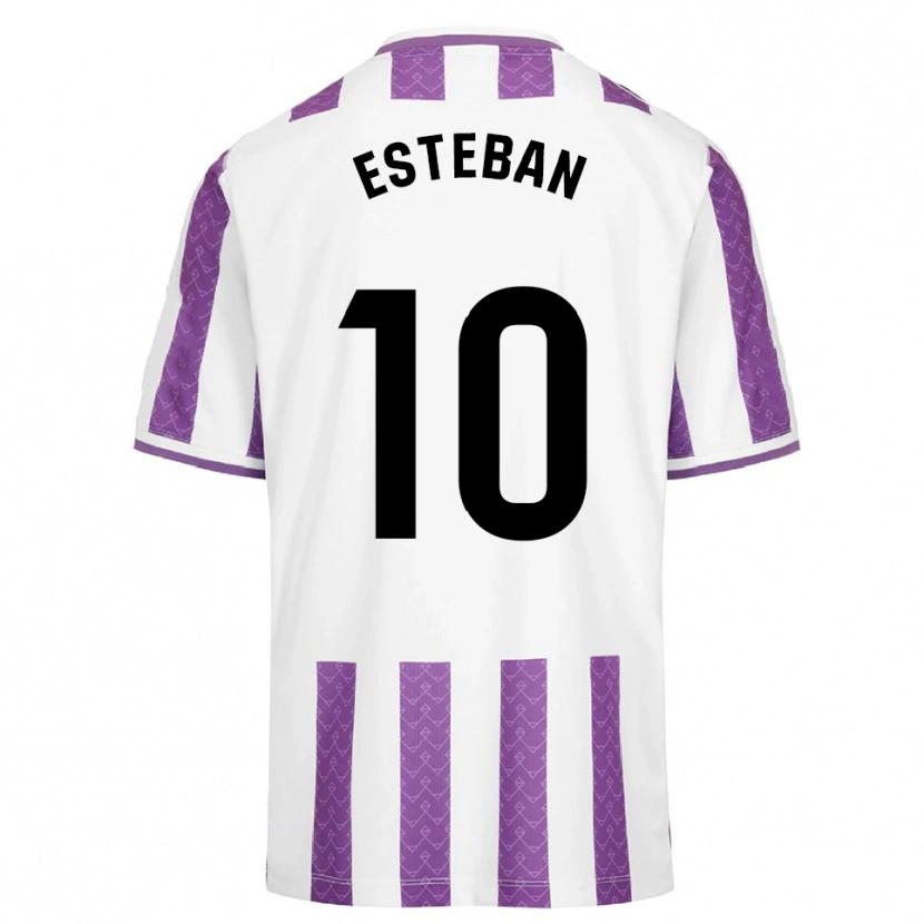 Danxen Uomo Maglia Sergi Esteban #10 Viola Bianco Kit Gara Home 2025/26 Maglietta