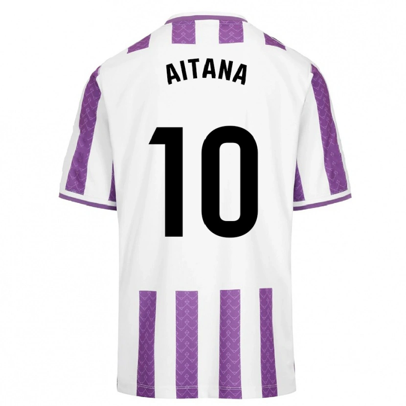 Danxen Uomo Maglia Aitana Ruda Lara #10 Viola Bianco Kit Gara Home 2025/26 Maglietta