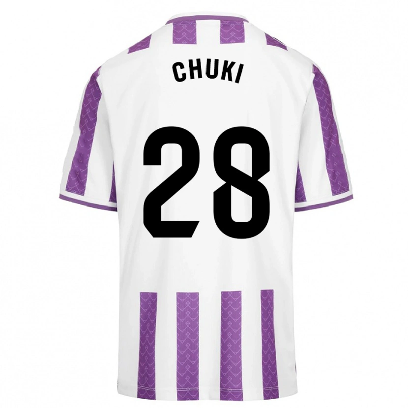 Danxen Uomo Maglia Chuki #28 Viola Bianco Kit Gara Home 2025/26 Maglietta