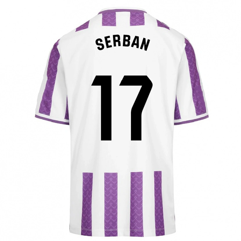 Danxen Uomo Maglia Alin Șerban #17 Viola Bianco Kit Gara Home 2025/26 Maglietta