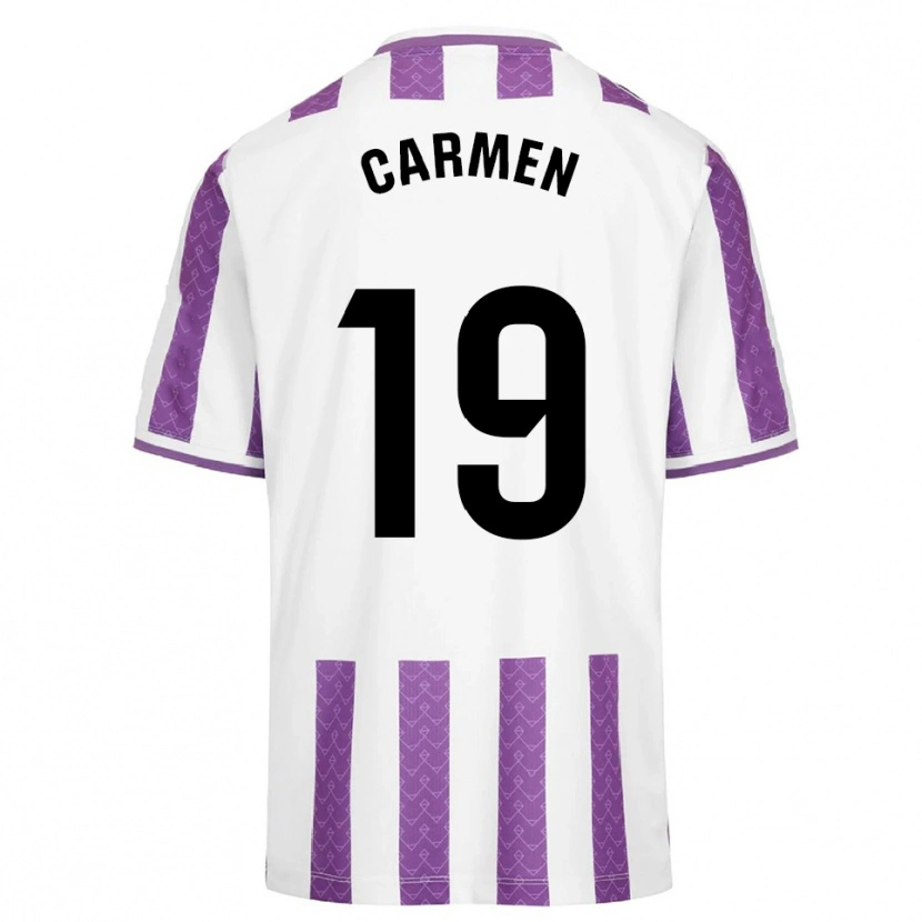 Danxen Uomo Maglia Carmen García Morquecho #19 Viola Bianco Kit Gara Home 2025/26 Maglietta