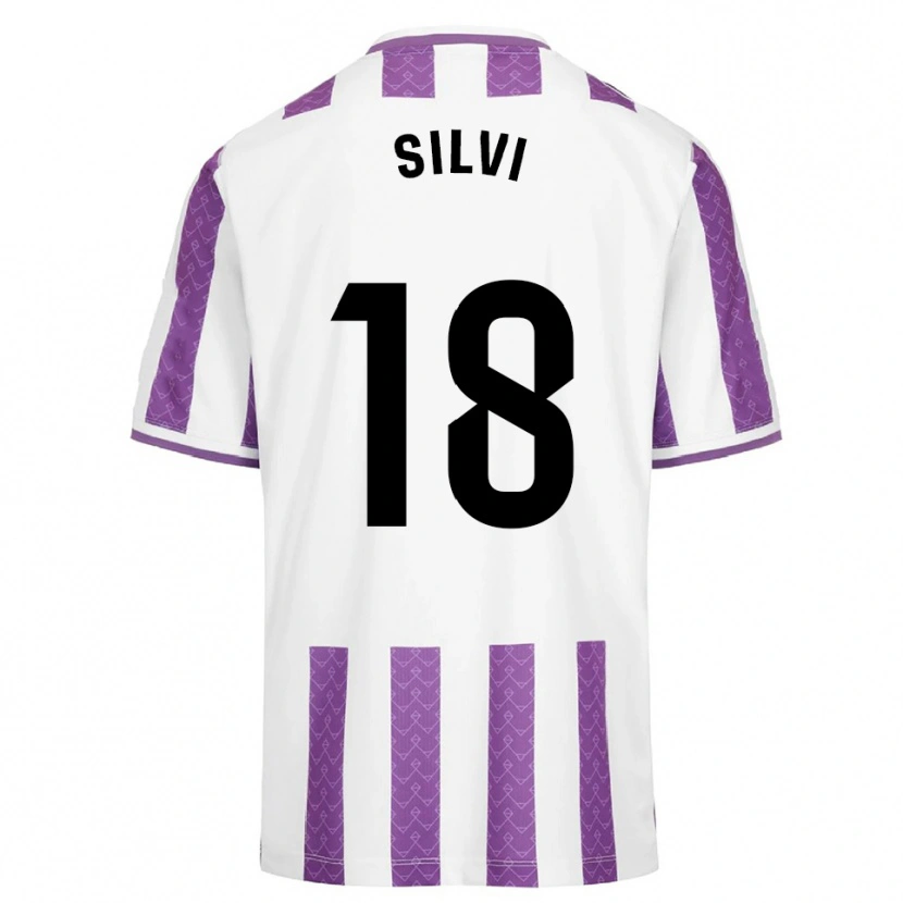 Danxen Uomo Maglia Silvia Fernandez Pocero #18 Viola Bianco Kit Gara Home 2025/26 Maglietta