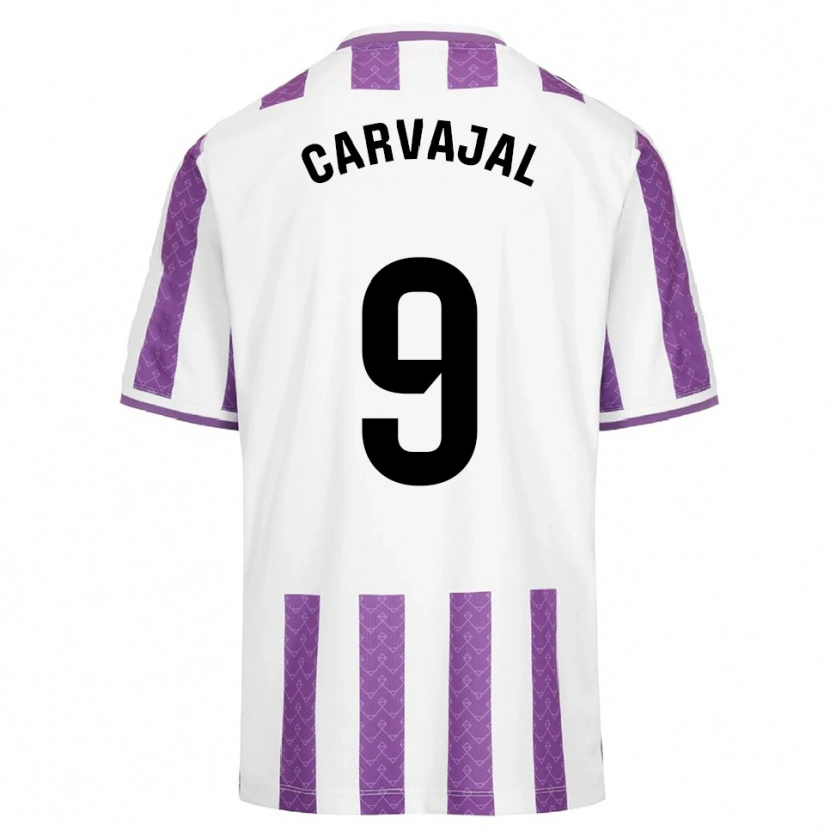 Danxen Uomo Maglia Ángel Carvajal #9 Viola Bianco Kit Gara Home 2025/26 Maglietta