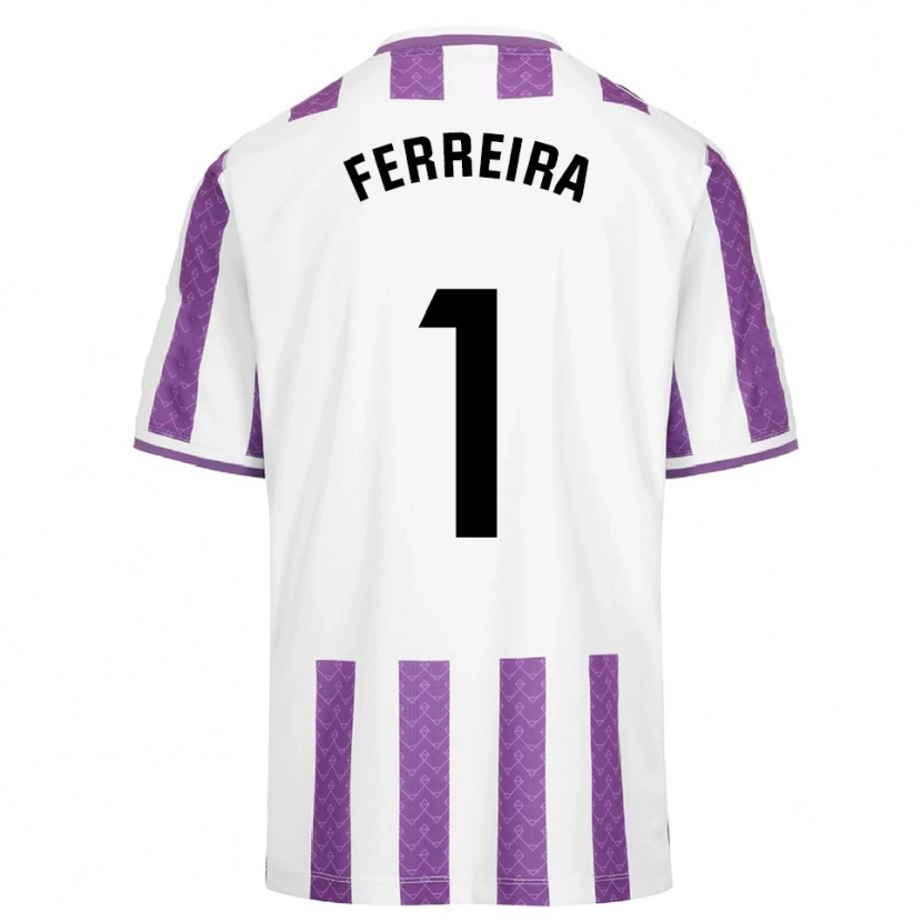 Danxen Uomo Maglia Andre Ferreira #1 Viola Bianco Kit Gara Home 2025/26 Maglietta