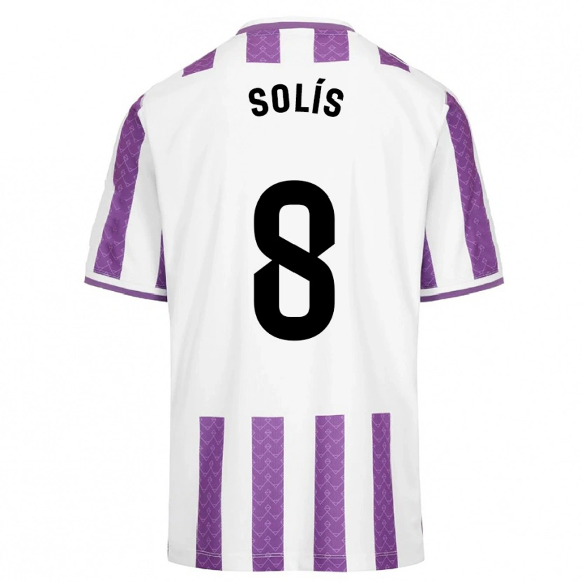 Danxen Uomo Maglia Celia Solís Gómez #8 Viola Bianco Kit Gara Home 2025/26 Maglietta