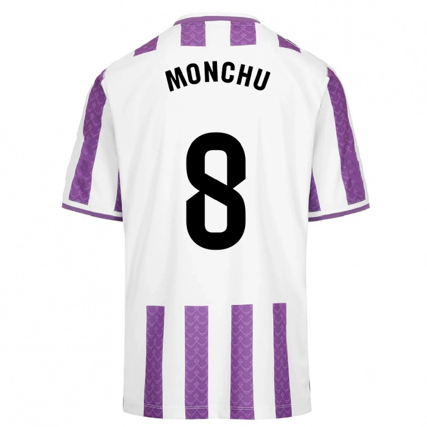 Danxen Uomo Maglia Monchu #8 Viola Bianco Kit Gara Home 2025/26 Maglietta