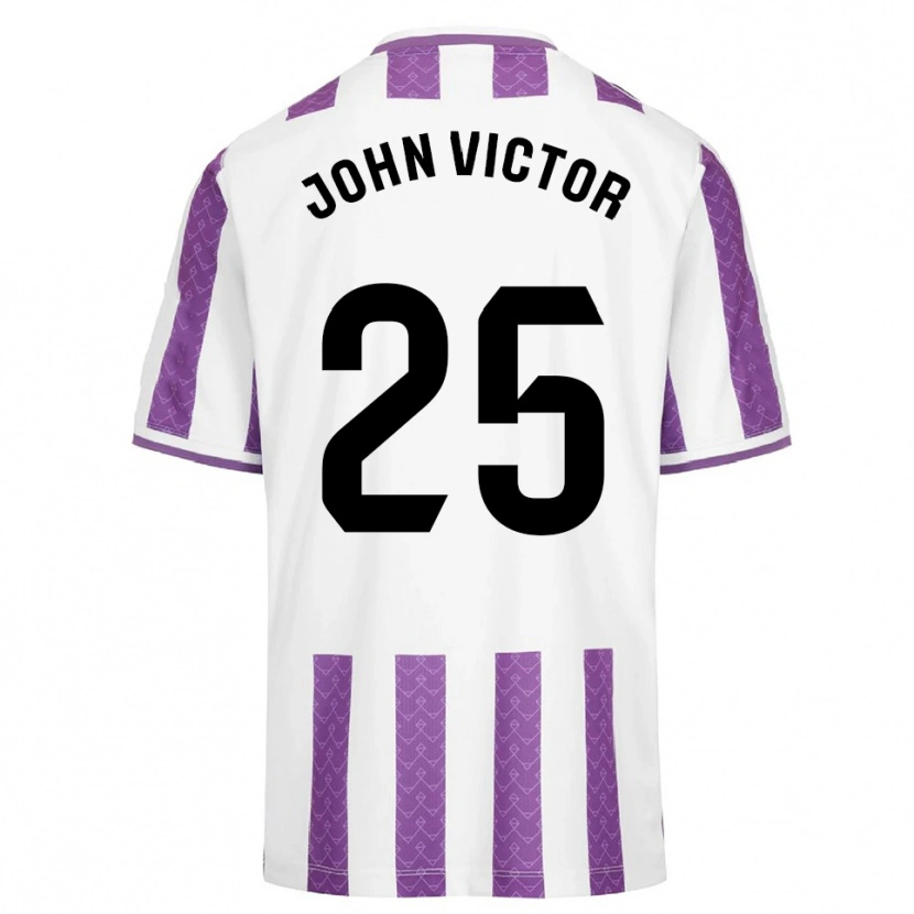 Danxen Uomo Maglia John Victor #25 Viola Bianco Kit Gara Home 2025/26 Maglietta