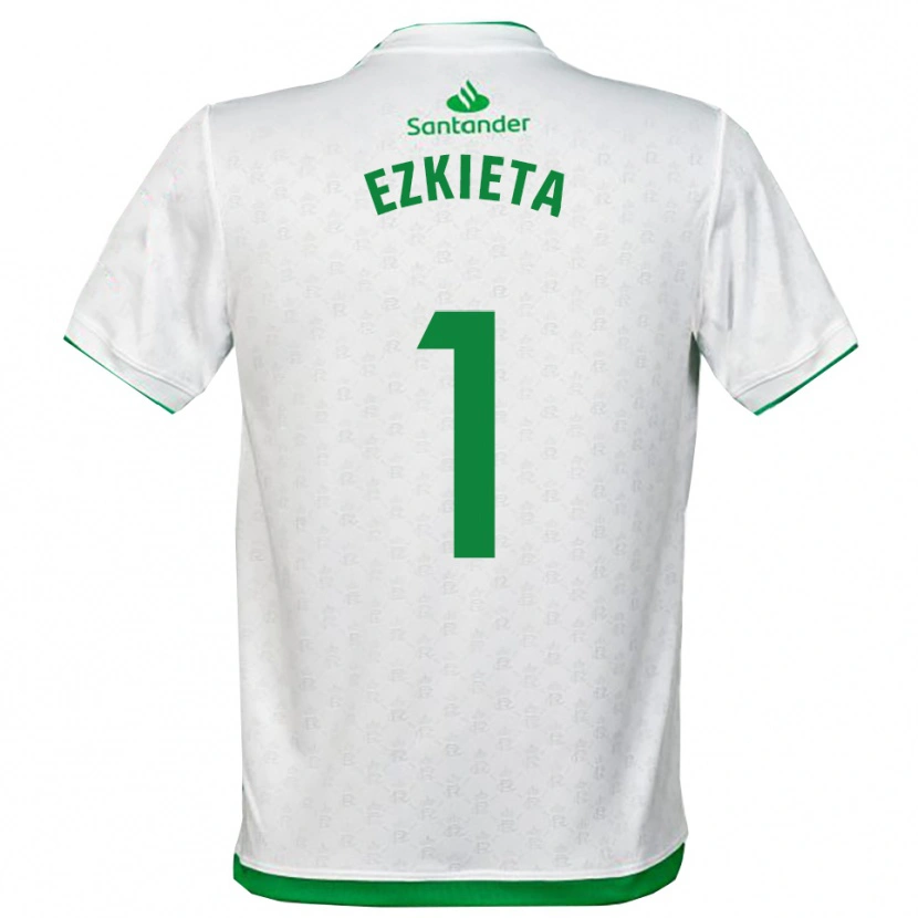 Danxen Uomo Maglia Jokin Ezkieta #1 Verde Bianco Kit Gara Home 2025/26 Maglietta